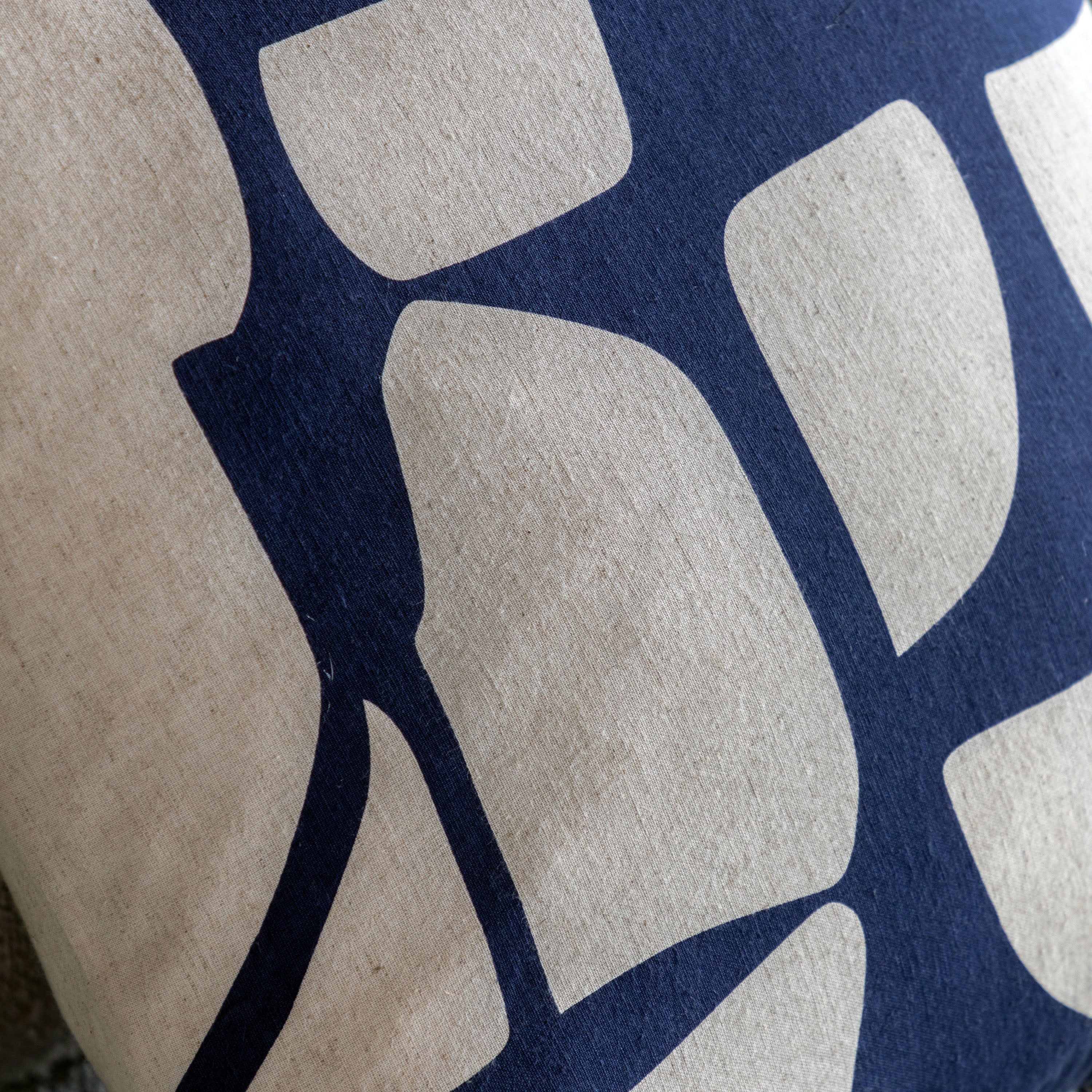 Ardala Ink Blue Graphic Square Cushion